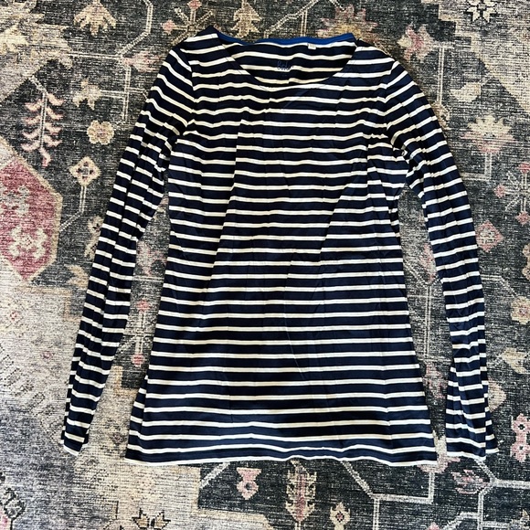 Boden navy and white Breton striped long sleeve, US 6 - Picture 1 of 1